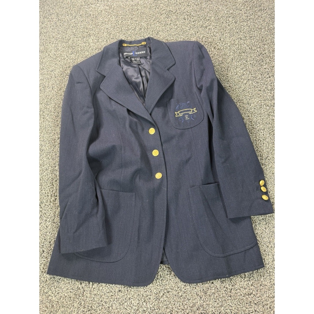 Vintage Escada Sport Wool Blazer Women's Size 44 Blue